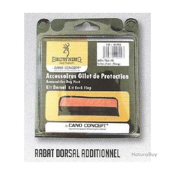 Rabat Dorsal additionnel Orange Browning pour gilet protection taille 65