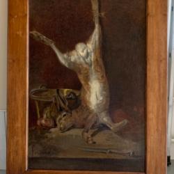 Tableau huile - nature morte - lièvre mort - Fernand Combes
