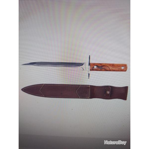 Knife dagger olive wood fixed browning