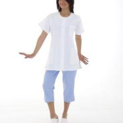 Blouse dame Doris Sergé Blanc 1