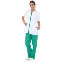 Blouse dame Cléa Sergé Satin Blanc 00