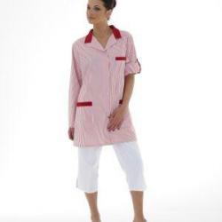 Blouse dame Cloé Sergé Blanc 0