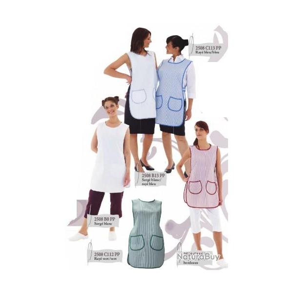 Chasuble femme avec pressions Serg Blanc 1