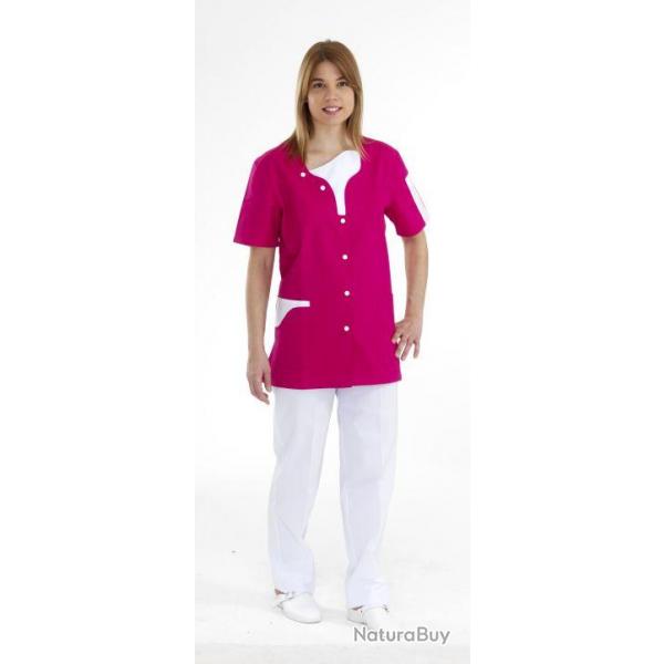 Tunique dame Margot Rhodamine/Blanc 5