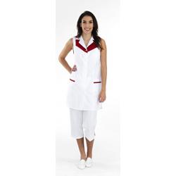 Blouse dame Monica Gris perlé/Rhodamine 6