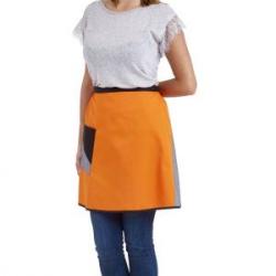 Tablier Noix Blanc/Chambray Noir/Rhodamine