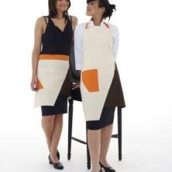 Tablier Abricot Anis/Marine