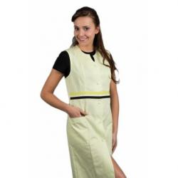 Blouse de travail sans manches pour Dame LOUISE 1 Blanc