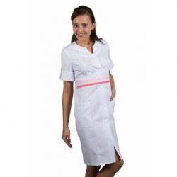 Blouse de travail manches courtes pour Dame LOUISE 0 Fuchsia