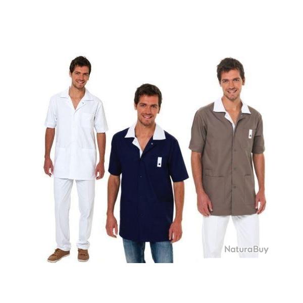 Tunique de travail pour Homme Marius 4 Blanc