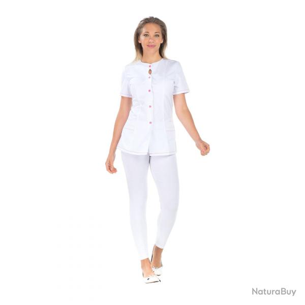 Tunique de travail pour Dame LUDIVINE Noir/Rouge 1