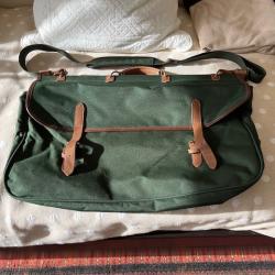 sac de battue toile et cuir vert