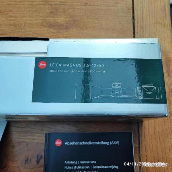 lunette Leica Magnus 1.8-12x50 BDC A rail RET L4a