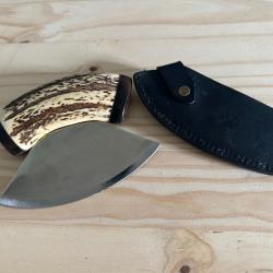Couteau ULU " type inuit ", couteau artisanal