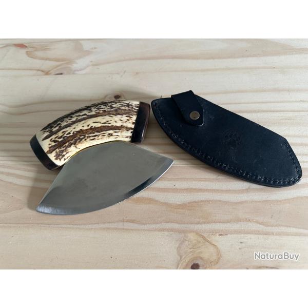 Couteau ULU " type inuit ", couteau artisanal