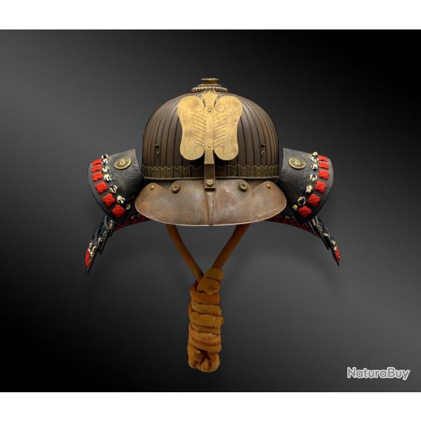 Samoura, CASQUE de GUERRE appel KABUTO sign Masuda My?chin - Japon - Priode Edo (1603?1868)
