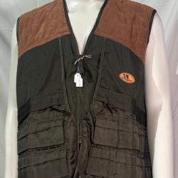 Gilet de Chasse Neuf VA Aventure XL XXL XXXL XXXXL Multipoches Marron/Vert - Carnier Intégré