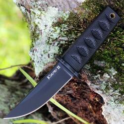 Couteau Tactical Cold Steel Kyoto II Black Lame Acier 8Cr13MoV Black Manche Kray-Ex Etui Secure-Ex