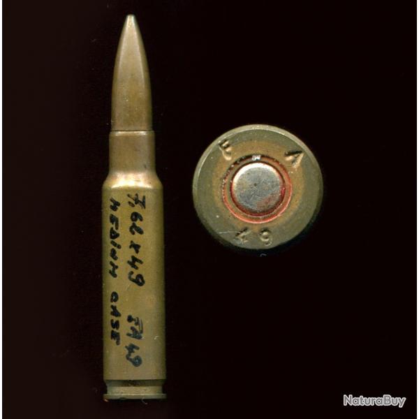 7.62 x 49 Exprimental US Pr-NATO - RARE - Production Frankford Arsenal 1949 - marquage : F A 49