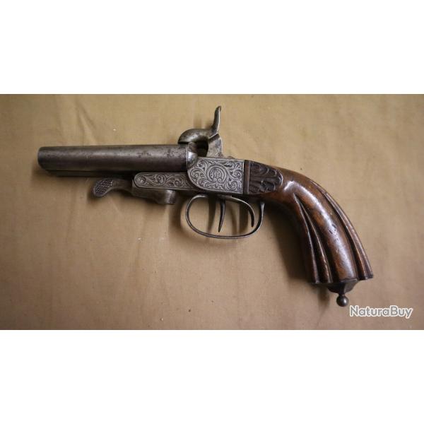 pistolet de vnerie  broche , deux canons