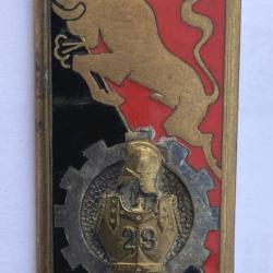 29&deg; Bataillon Mixte d'Entretien et Entrep&ocirc;t du G&eacute;nie, guilloch&eacute; argent&eacute;