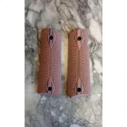 plaquettes colt 1911 bois acajou neuves