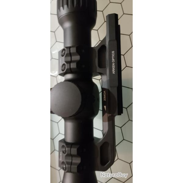 Lunette Burris 2.5-10x50 avec point rouge et support collier rail picatiny et Arken 20 moa neuf