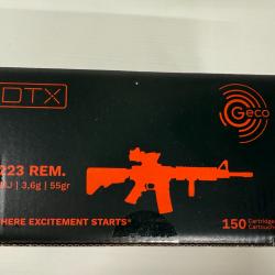 GECO CAL 223R DTX FMJ 3.6G/55GR UNE BOITE DE 150 BALLES FRAIS DE PORT OFFERT
