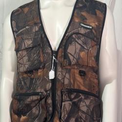 Gilet Chasse pêche  Multi-Poches Camouflage Feuillage - Neuf Taille L