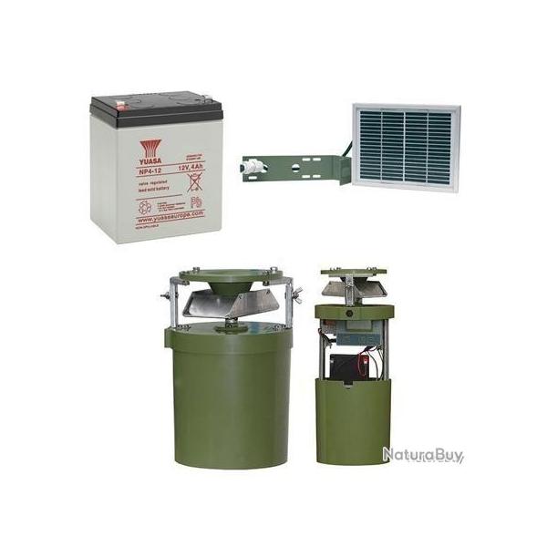 Pack Agrainoir Automatique + Batterie 12V + Panneau Solaire