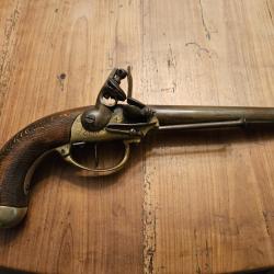 pistolet de cavalerie a silex modele 1777 avec attache ceinture