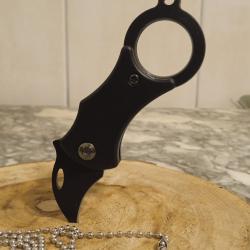 Couteau tactique doigt avec chainette neuf