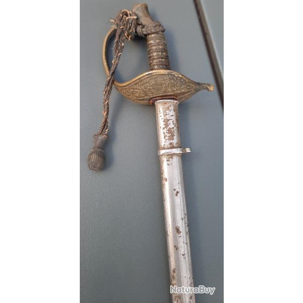 Miniature 25cm Sabre tat Allemand pre WW1 Laiton Acier de qualit Amoiries Bavire ? ORIGINAL