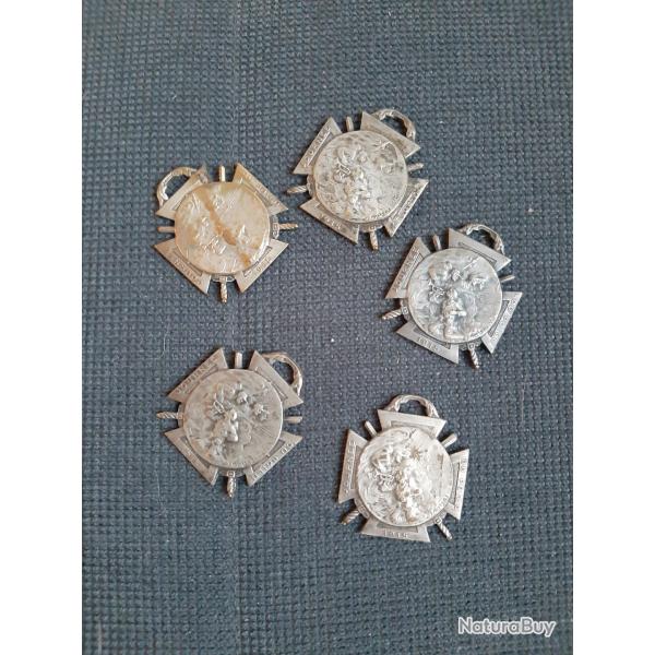 Lot de croix journe du poilu Guerre de 14-18 - Mdailles de soutien  l'effort de guerre.