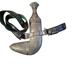 Kandjar soltana d'omane XX éme en métal argenté