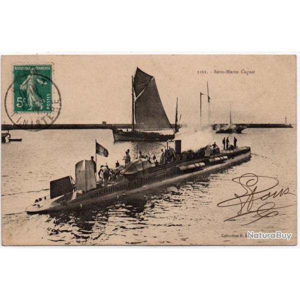 CPA - Marine de Guerre -   Sous - Marin  " Cugnot N4212