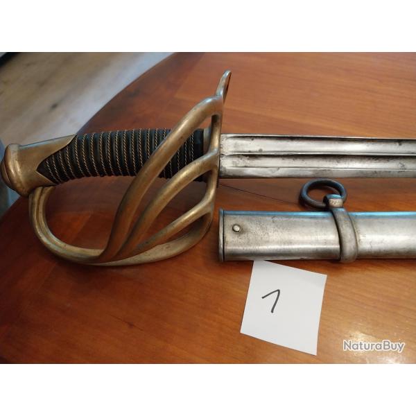 Sabre Troupe Mod 1854 mme numro  Dragon / Cuirassier France
