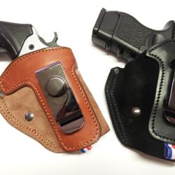 ETUI INSIDE à CLIP TOWNSEND peau souple pour REVOLVER (Entreprise Artisanale Française )