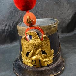 shako 21 éme bataillon officier de la  garde nationale mod. 1852