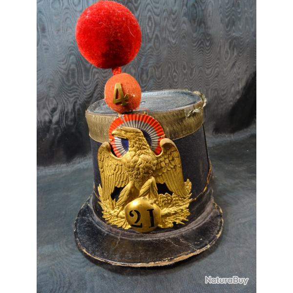 shako 21 me bataillon officier de la  garde nationale mod. 1852