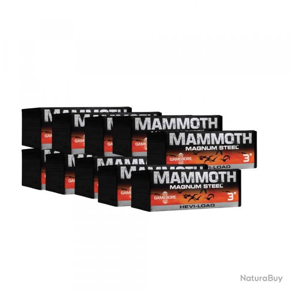 100 CARTOUCHES GAMEBORE MAMOUTH HP 12MAG 36G 10 boites de 10 munitions go