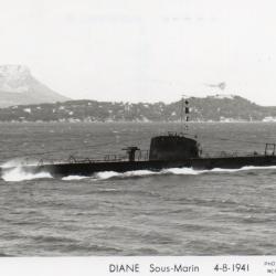 CPA - Marine de Guerre -  Sous - Marin " DIANE " N&deg;4224