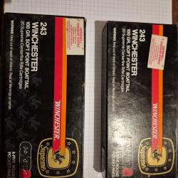 Cartouches 243 winchester supreme 2 boites