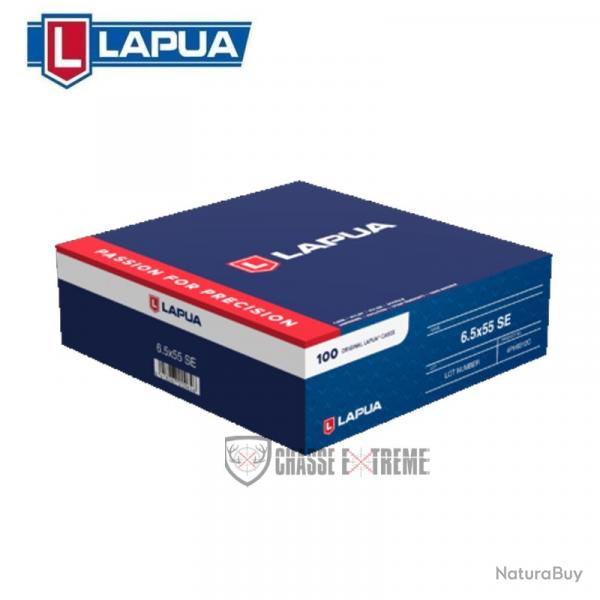 100 Douilles LAPUA Cal 6,5x55 Swedish