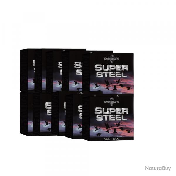 250 CARTOUCHES GAMEBORE SUPER STEEL 12/70 STD 32 (10 boites de 25 munitions) go