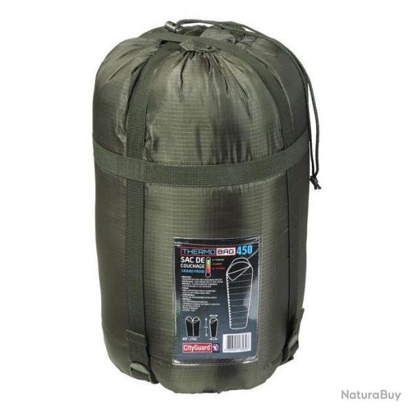 OP TACTIQUE !! Sac De Couchage ThermoBag 450 Grand Froid KAKI Cityguard