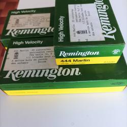 Lot de 3 boites de Remington 444 Marlin