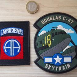 lot écussons militaire US libération insignes Airborne