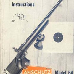 notice carabine ANSCHUTZ 54 (envoi par mail) - VENDU PAR JEPERCUTE (m2576)
