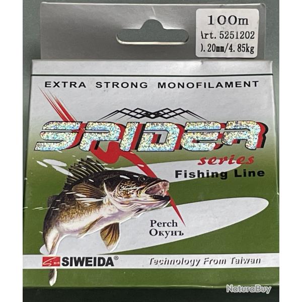 FIL DE PECHE POUR LA PERCHE 0,20 mm  4,85 kg